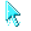 Ice Cyan Pixel Cursor default cursor