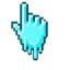 Ice Cyan Pixel Cursor pointer cursor
