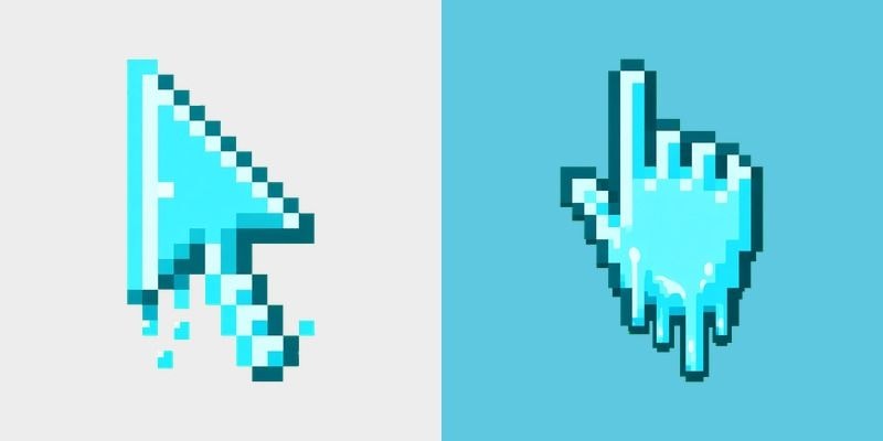 Ice Cyan Pixel Cursor