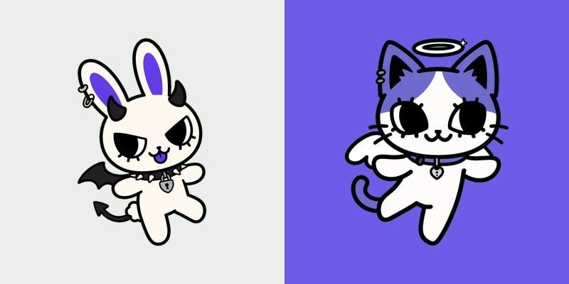 Indigo Bunny Halo Horn Cursor