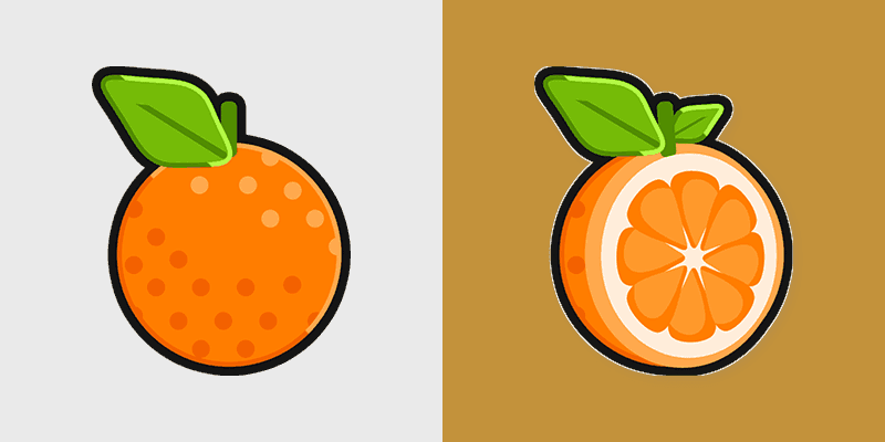 Cute Cursor Orange Fruit Pack