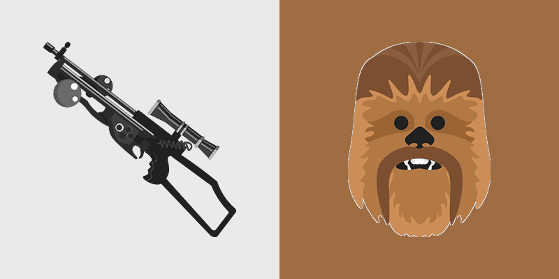Chewbacca and Bowcaster