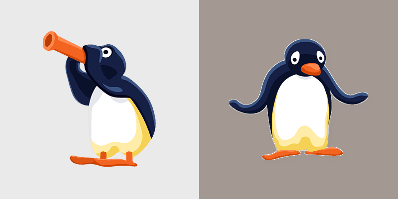 Terrified Pingu cursor preview