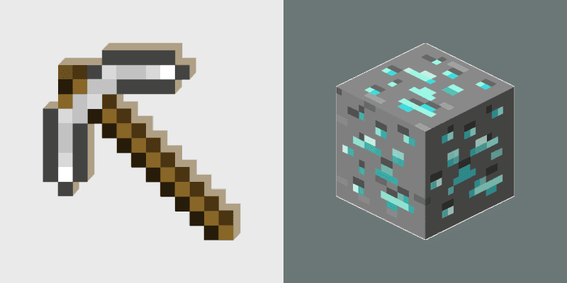Pickaxe Diamond Ore