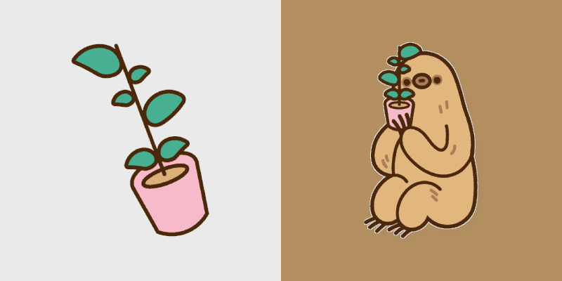 Sloth and Plant