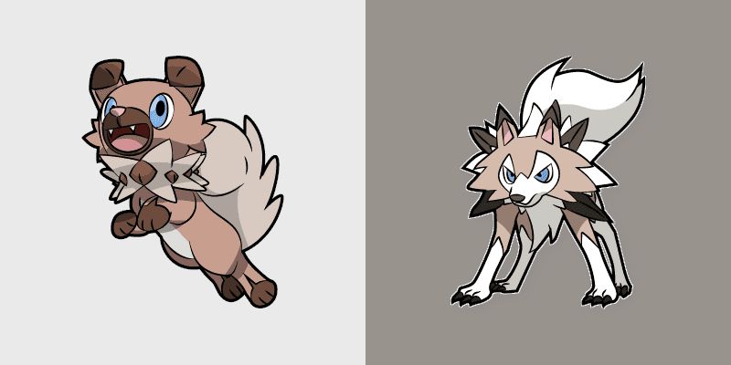 Rockruff and Lycanroc