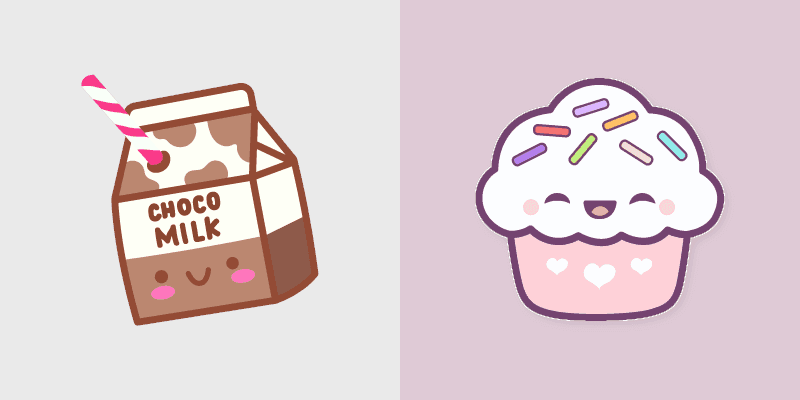 Chocolate Milk and Cupcake
