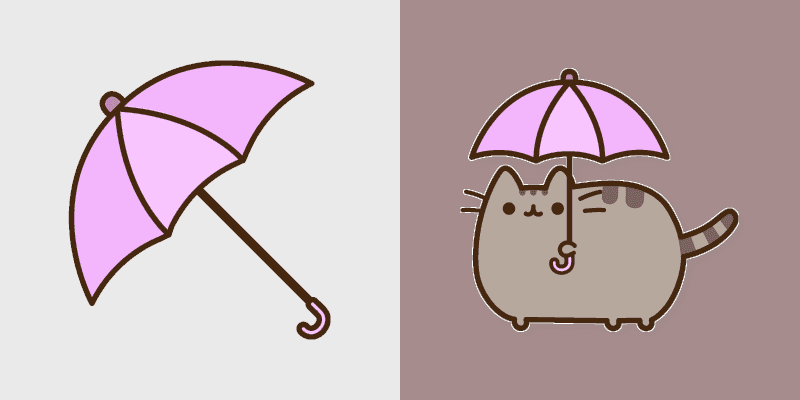 Rainy Day Pusheen