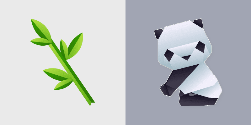 Origami Panda Bamboo