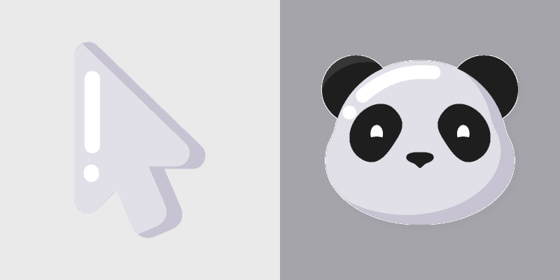 Monochrome Panda cursor preview