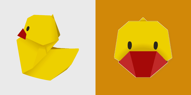 Origami Yellow Duck