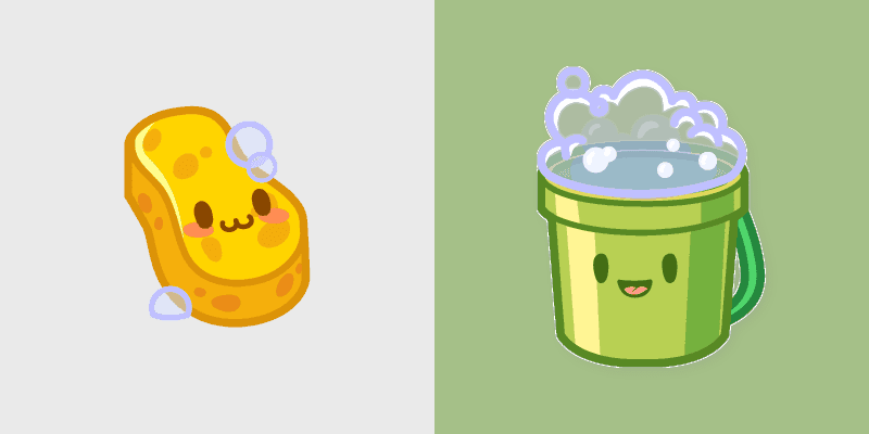 Sponge and Bucket Friends cursor preview