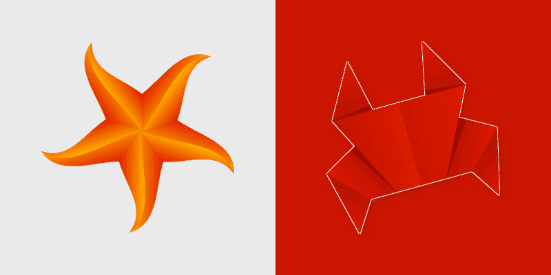 Origami Crab and Starfish