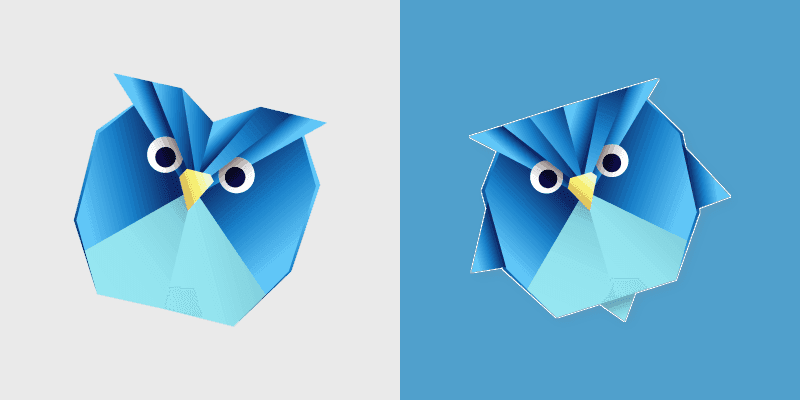 Origami Blue Owl