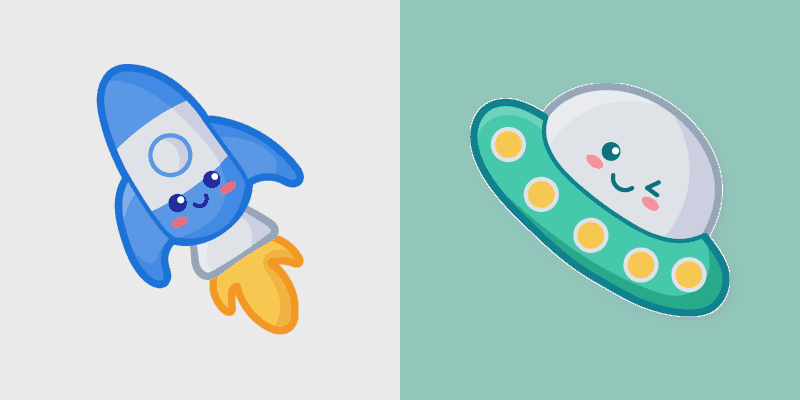 Rocket and UFO cursor preview