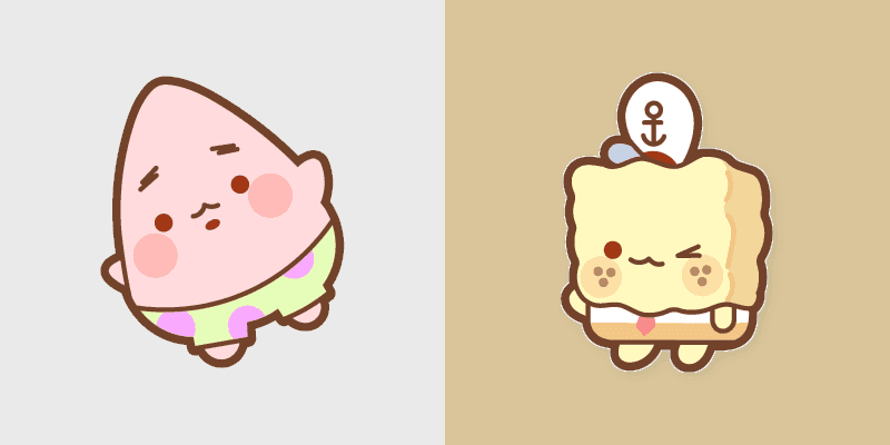 Cute SpongeBob and Patrick cursor preview