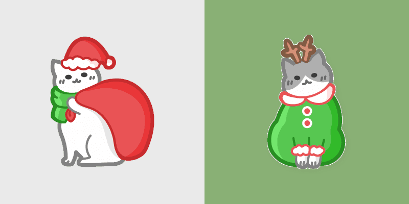 Santa Deer Cats cursor preview