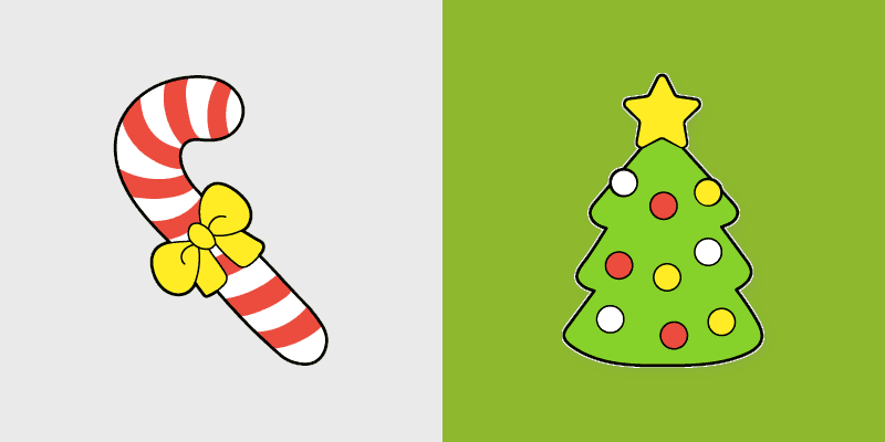 Christmas Tree Candy Cane cursor preview