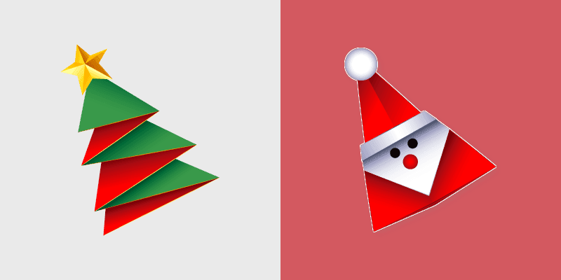 Origami Christmas cursor preview