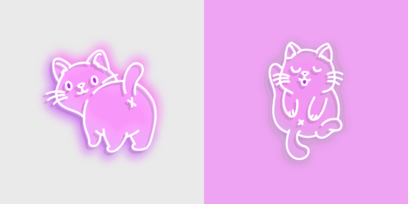 Cat Neon Cute cursor preview