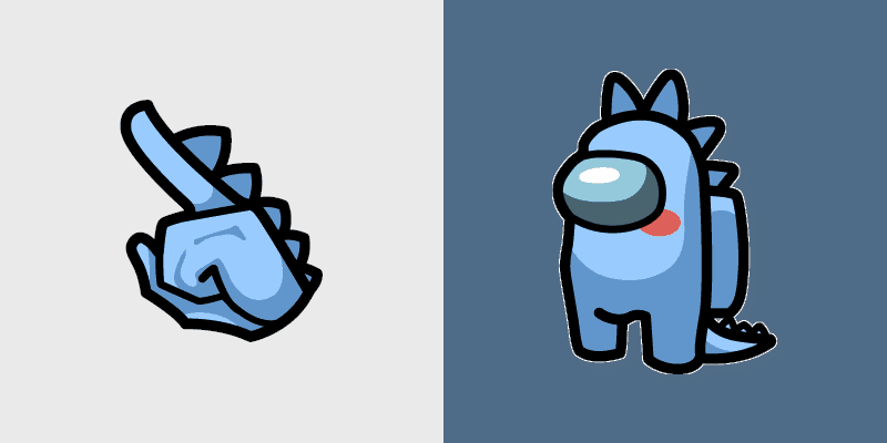 Blue Dinosaur Crewmate cursor preview