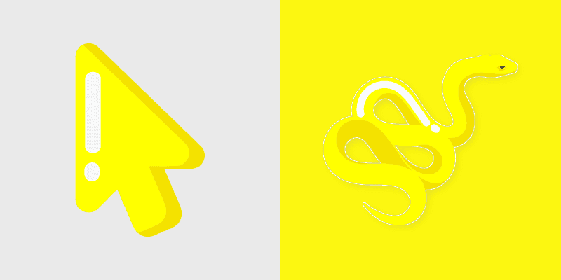 Yellow Minimal cursor preview