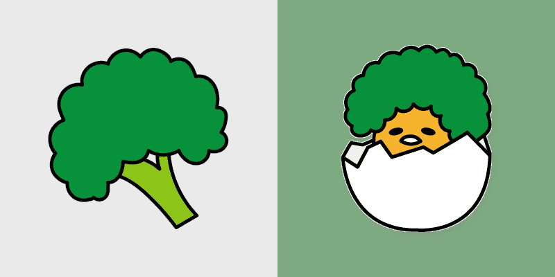 Broccoli Gudetama cursor preview