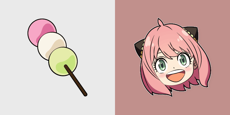 Custom Cursor Pack - Adorable Anya Forger with Dango
