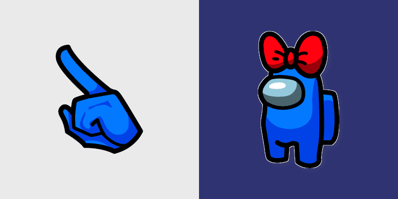 Blue Red Bow Crewmate