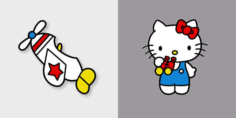 Custom Cute Cursor Pack - Hello Kitty & Airplane cursor preview