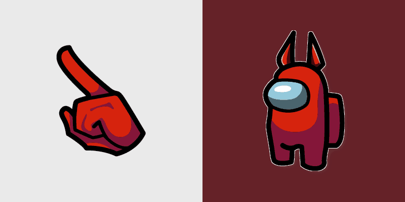 Red Devil Horns Crewmate
