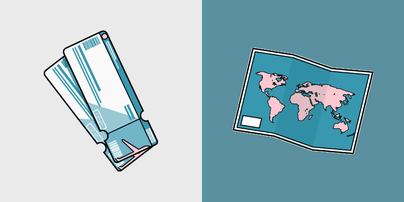 Blue Pink Globe