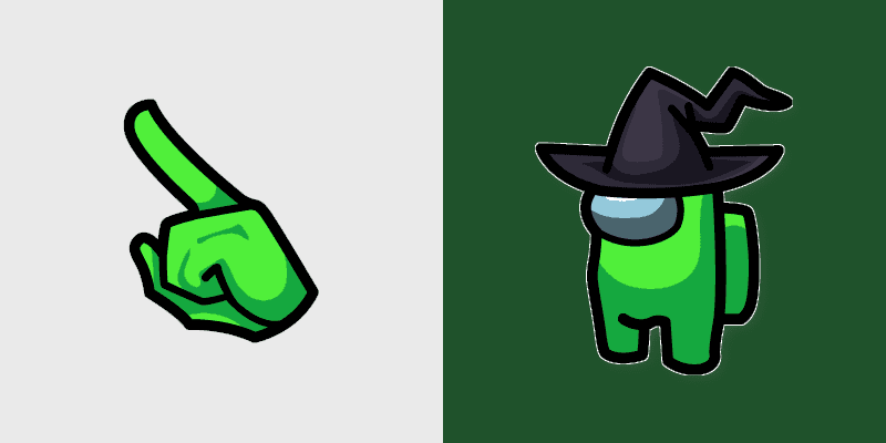 Lime Witch Hat Crewmate