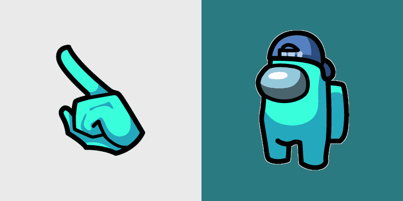 Cyan Backwards Cap Crewmate