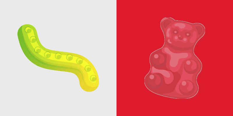 Sweet Cursor Pack - Gummy Worm & Bear cursor preview