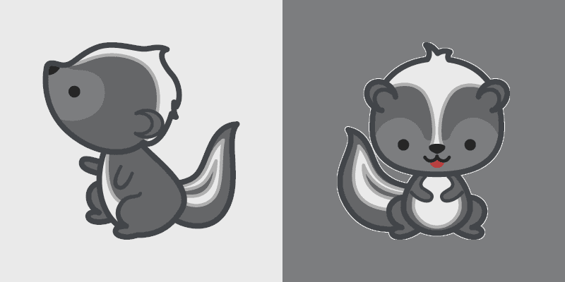 Cute Skunk cursor preview