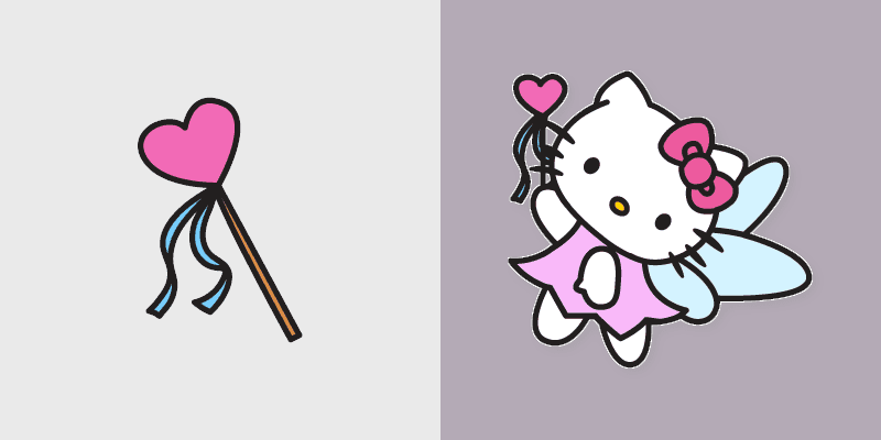 Cute Cursor Pack - Hello Kitty Magic Wand