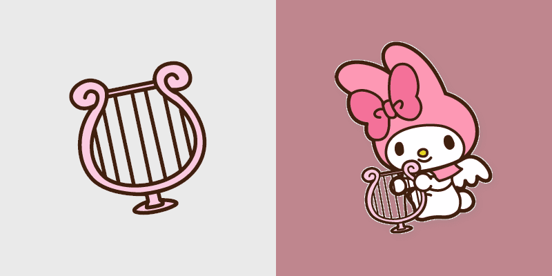 My Melody and Harp