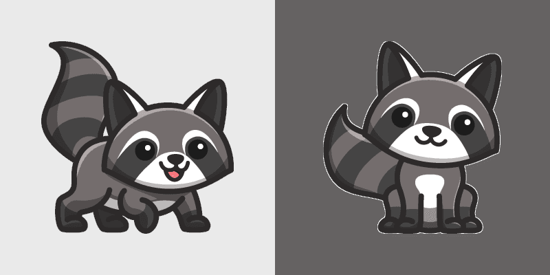 Adorable Cute Racoon Mouse cursor preview