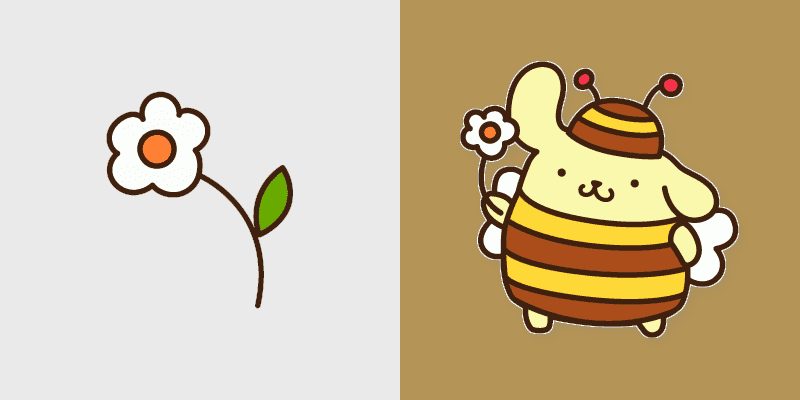 Pompompurin and Flower