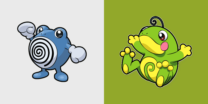 Poliwhirl and Politoed cursor preview