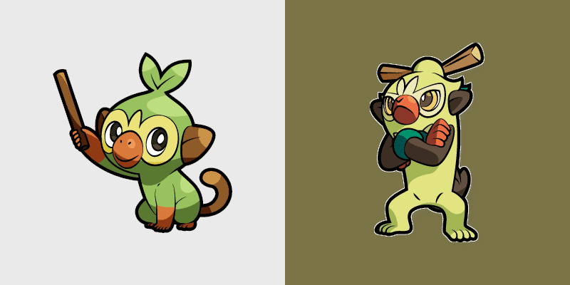 Grookey and Thwackey