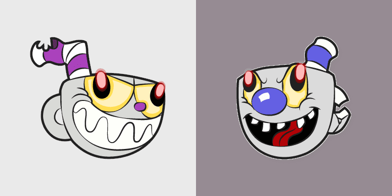 Cute Cursor Pack with Cuphead Evil Duo