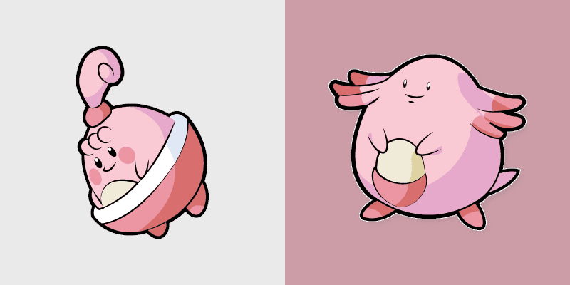 Happiny and Chansey