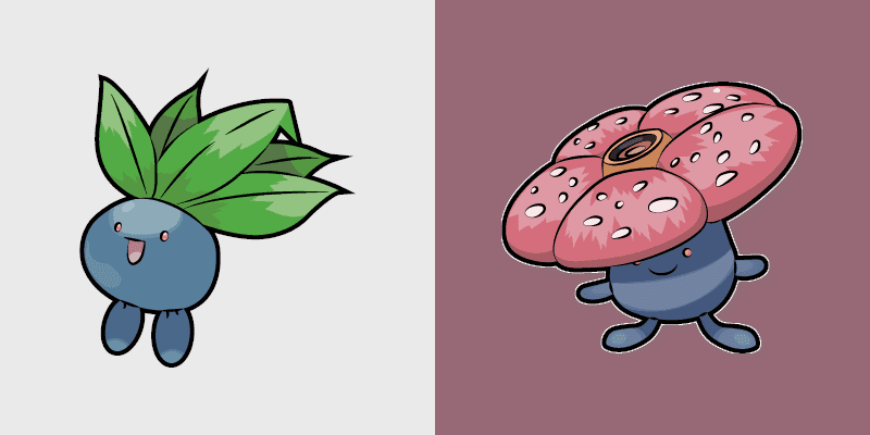 Oddish and Vileplume