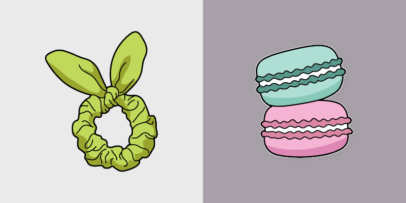 Macaron Bunny Scrunchie