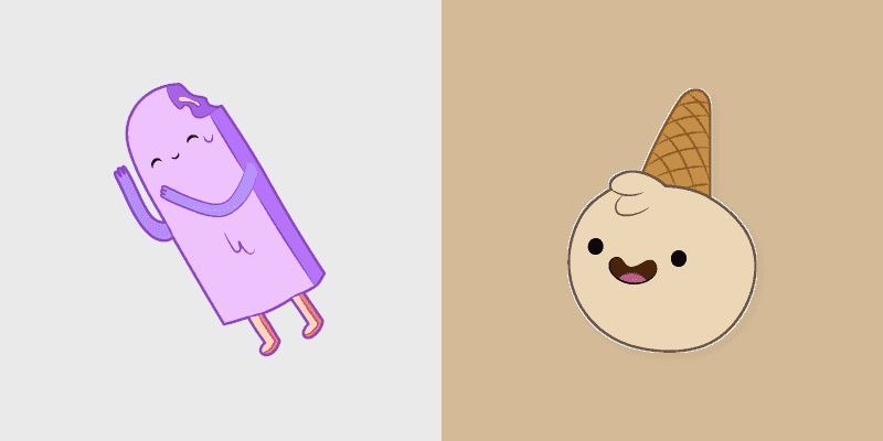 Grape Popsicle & Ice Cream