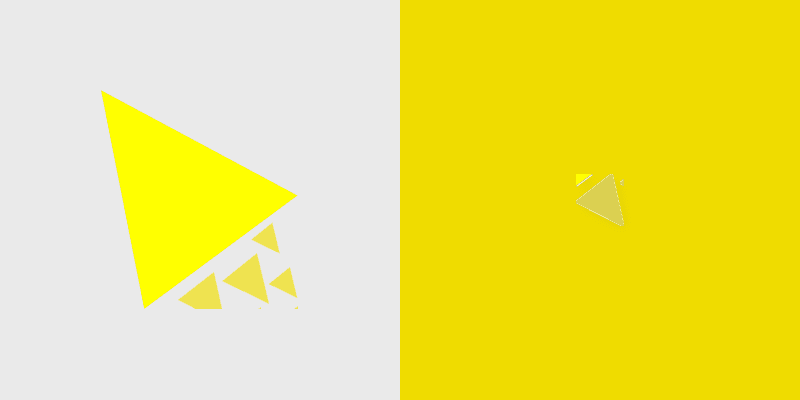Cute Cursor Pack - Yellow Triangle & Orange Circle cursor preview