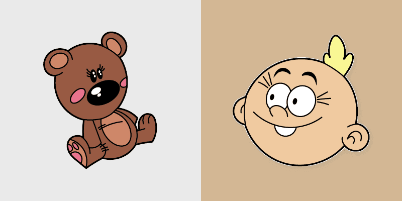 Cute Lily and Bear Cursor Pack