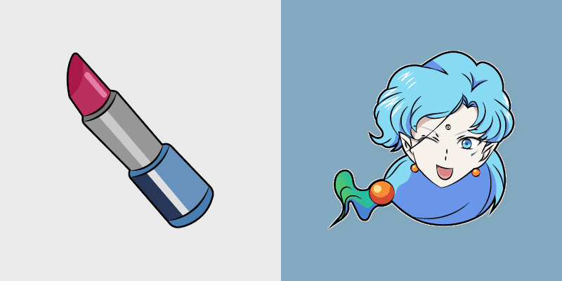 Cute Cursor Sailor Moon Fish Eye & Lipstick cursor preview
